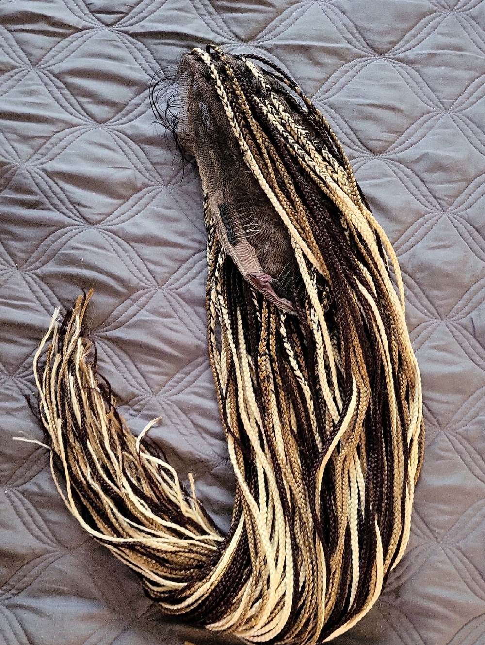 Hand-braided  613  Blonde  27 and Dark Brown Wig, Baby Hair Cut N Worn 281n